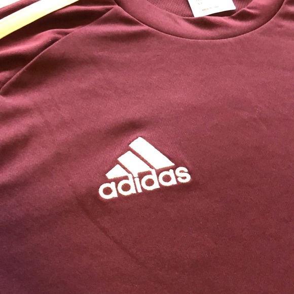 Burgundy Adidas Climalite Top - Picture 4 of 4